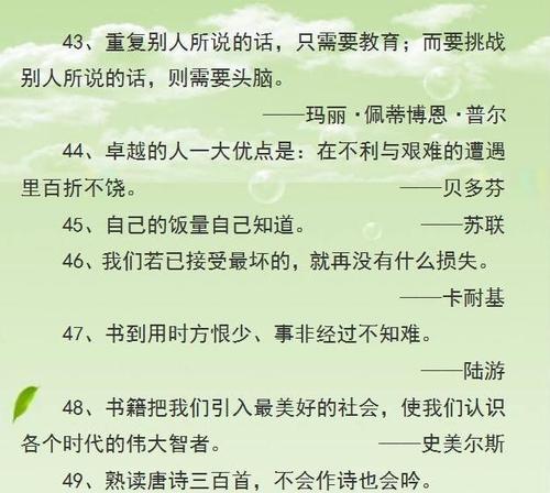 璀璨人生，一言定乾坤（初中孩子的激励名言）